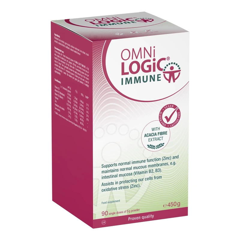 OMNi LOGiC Immune | Dietary Fibre | with Acacia Fibre Extract | Powder | 90 portions (450 g) | Vegan | Gluten-Free | Lactose-Free