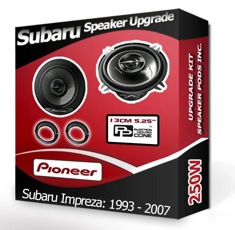 Impreza Speaker upgrade Front Door Pioneer car speakers 5.25" 13cm 250W