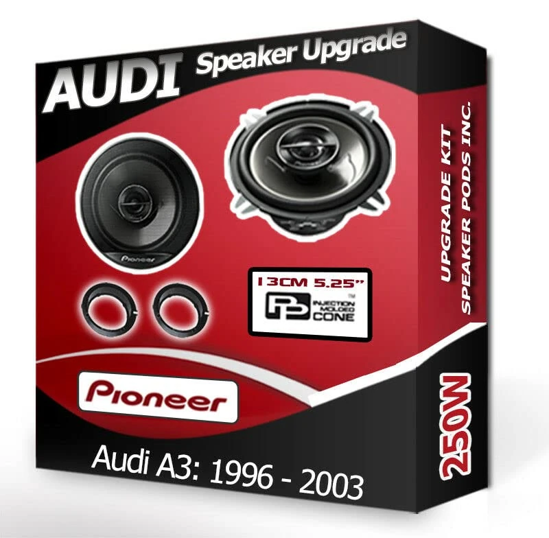 A3 Speaker upgrade Front Door Pioneer car speakers 5.25" 13cm 250W