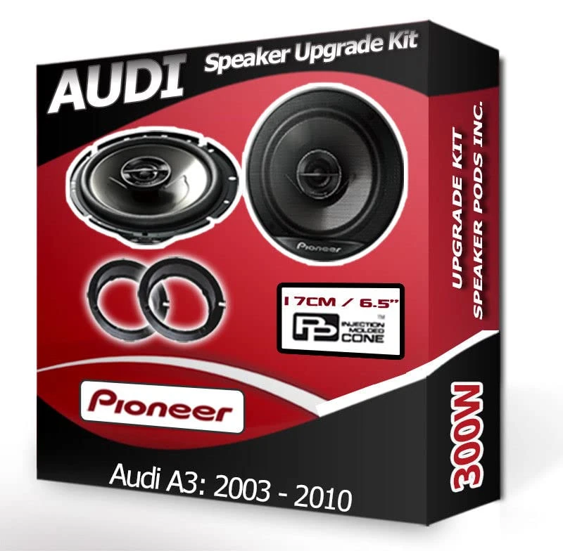 A3 Speaker upgrade Rear DoorPioneer car speakers 6.5" 17cm 300W