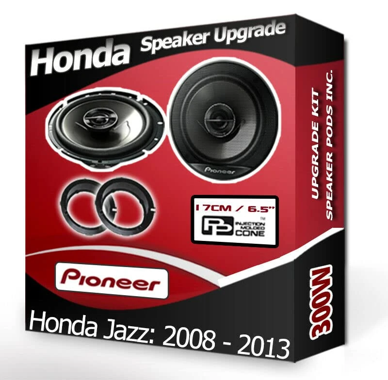 Jazz Speaker upgrade Front Door Pioneer car speakers 6.5" 17cm + Pods 300W