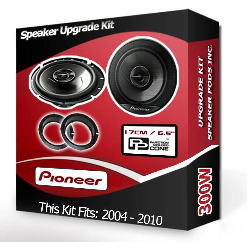 Focus Speaker upgrade Rear Door Pioneer car speakers 6.5" 17cm + adaptors 300W