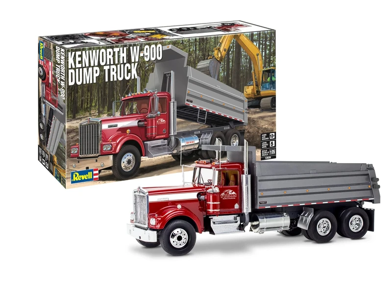 Revell Monogram 12628 Kenworth W-900 Dump Truck 1:25 Scale Unbuilt/Unpainted Plastic Model Kit