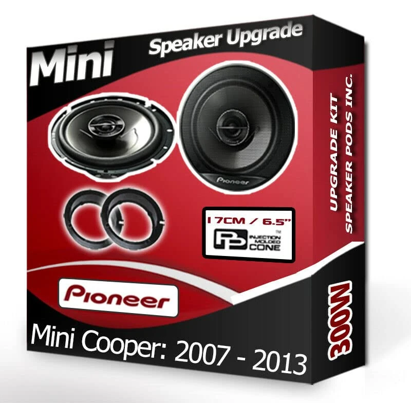Cooper Speaker upgrade Front Door Pioneer car speakers 6.5" 17cm + Pods 300W