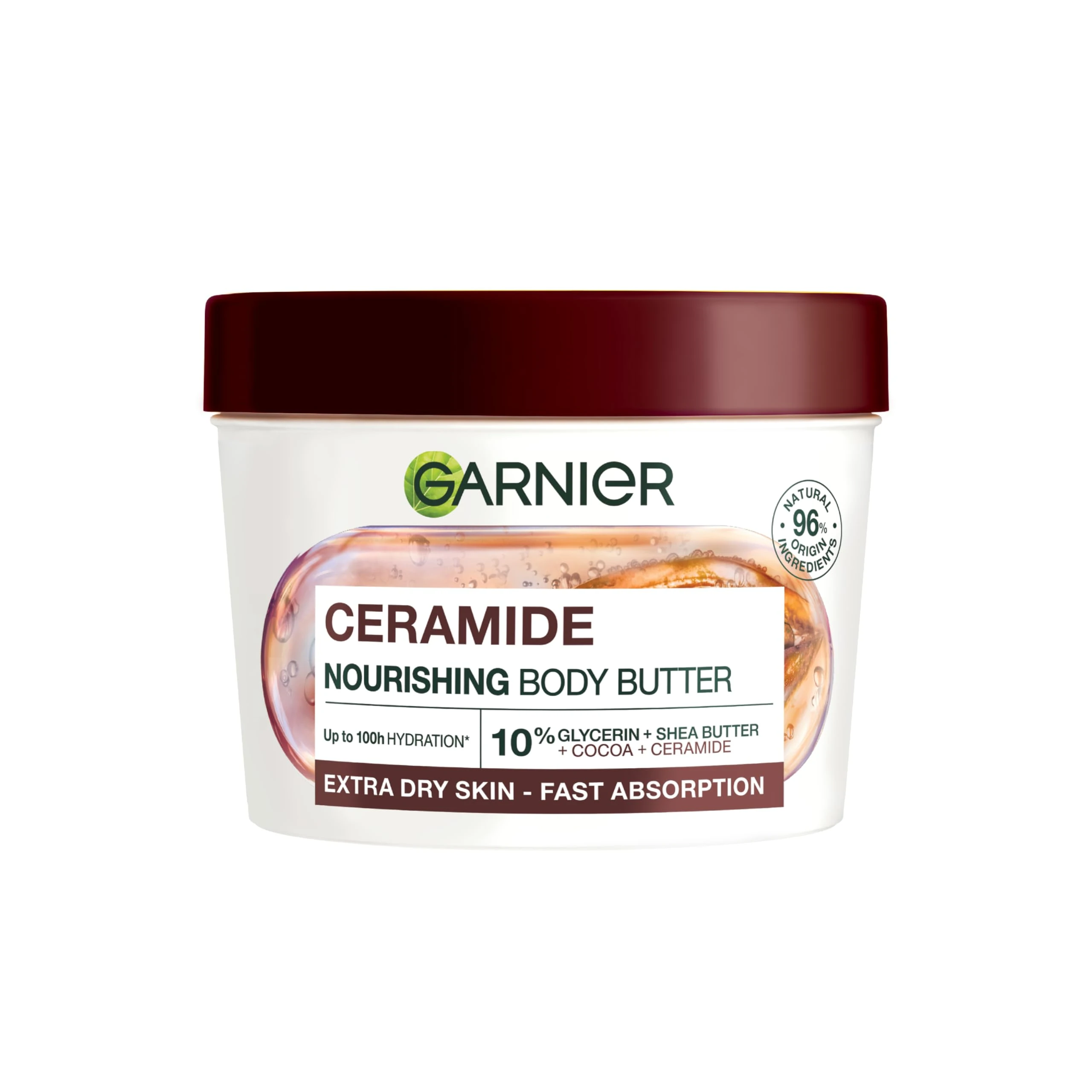 Garnier Body Superfood, Repairing Body Butter, With Cocoa & Ceramide, Body Butter for Very Dry Skin, Vegan Formula, 380ml