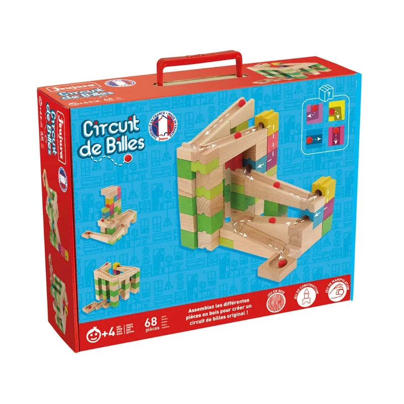 Jeujura - Marble run-68 pcs Building Games, Multicolor (J8366)