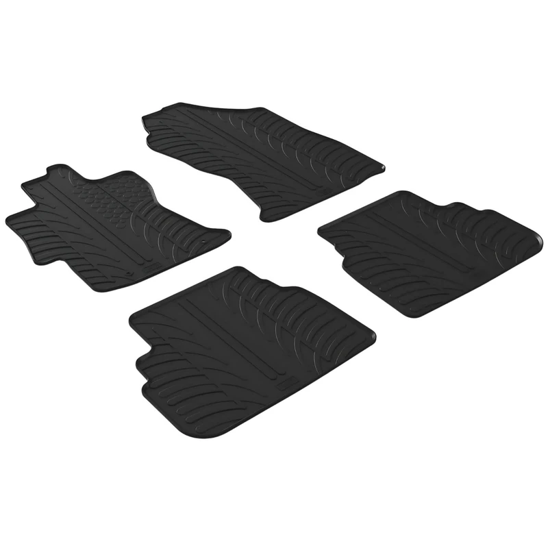 GLEDRING Rubber Mats Set Compatible with Subaru XV II (Crosstrek) 2017 Onwards (T Profile 4-Piece + Mounting Clips)