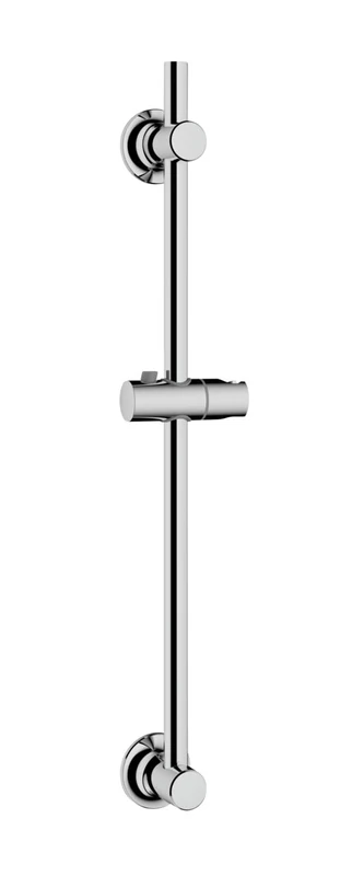 WENKO Shower rod without drilling, shower rod with special adhesive pad, made of stainless steel with holder for handheld shower heads, sliding bathroom wall mount, (W/D x H): Ø 2.2 x 70 cm, chrome