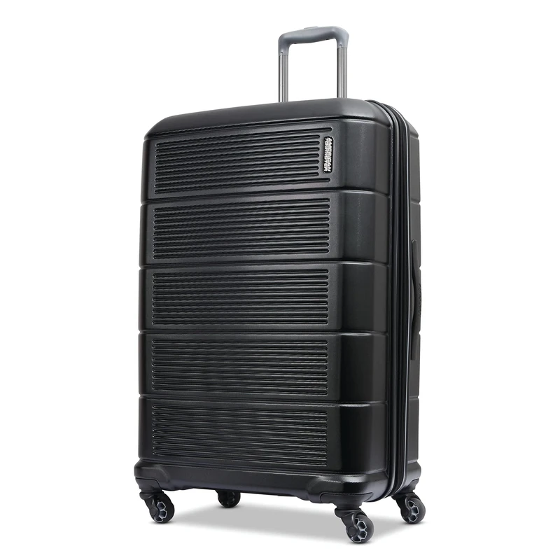 American Tourister Stratum XLT 2.0 Expandable Hardside Luggage with Spinner Wheels, Jet Black, 28" Spinner, Stratum XLT 2.0 Expandable Hardside Luggage with Spinner Wheels
