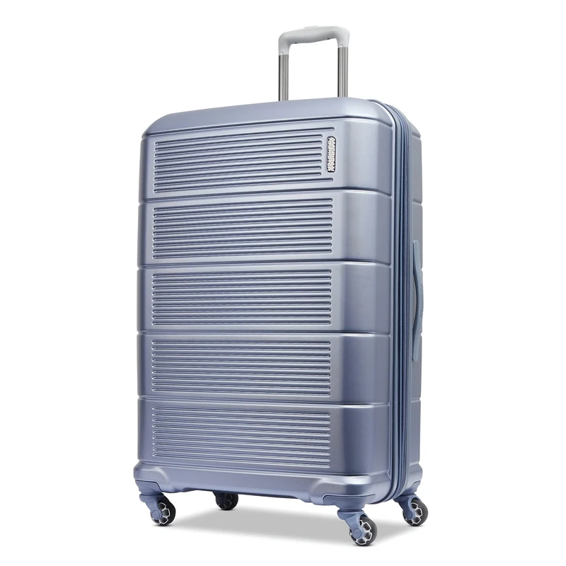 American Tourister Stratum 2.0 Expandable Hardside Luggage with Spinner Wheels, Slate Blue, 28-Inch Checked-Large, Stratum 2.0 Expandable Hardside Luggage with Spinner Wheels