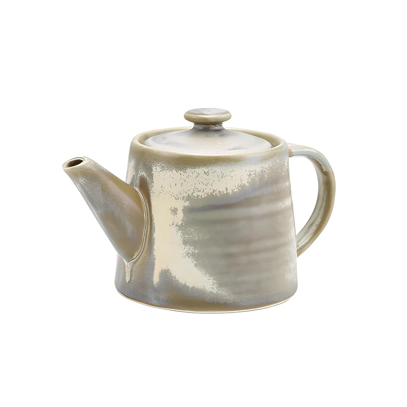 Genware TP-PMG50 Terra Porcelain Teapot, Matt Grey, 500mL Capacity, Pack of 6