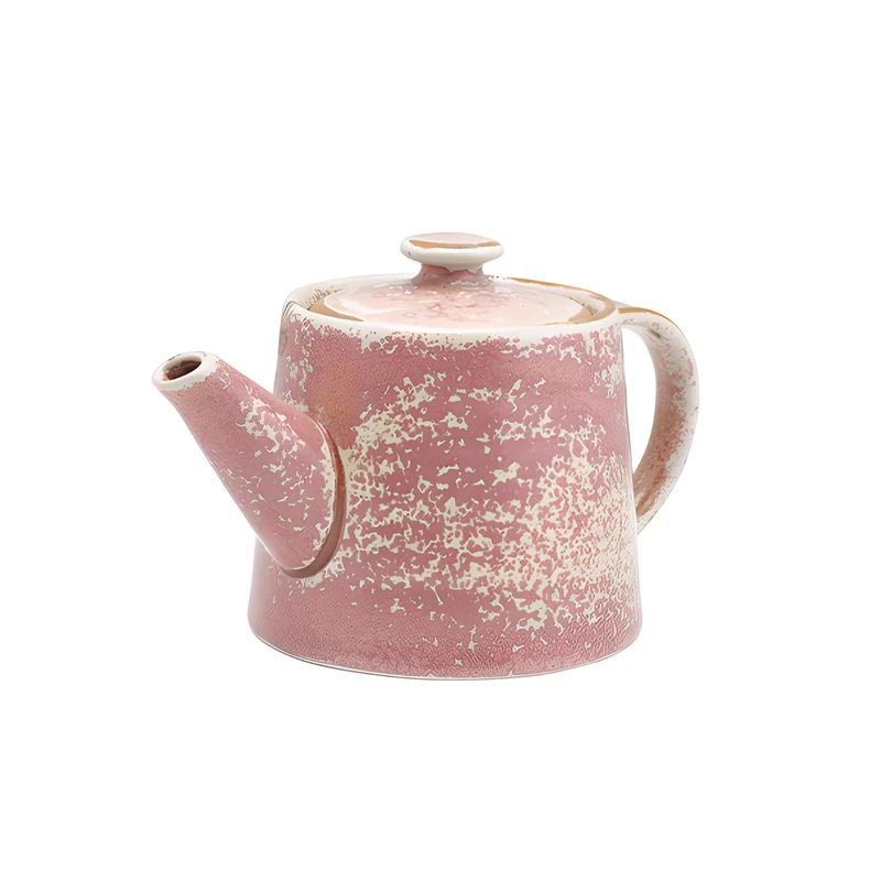 Genware TP-PRS50 Terra Porcelain Teapot, Rose, 500 mL Capacity, Pack of 6