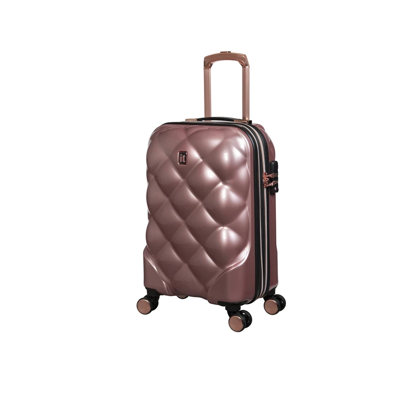 it luggage St Tropez Trois 21" Hardside Carry-on 8 Wheel Expandable Spinner, Metallic Rose Gold, 21", St Tropez Trois 21" Hardside Carry-on 8 Wheel Expandable Spinner - Image 1