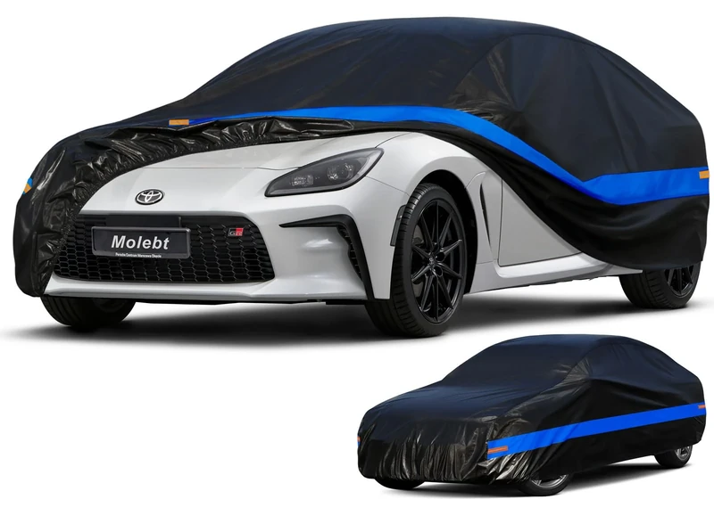 Molebt Car Cover Waterproof All Weather for Automobiles, Universal Fit Nissan Versa/200SX/370Z，MitsubishiI Mirage G4，Hyundai Accent, KIA Rio, Toyota Yaris，Chevrolet Sonic etc.