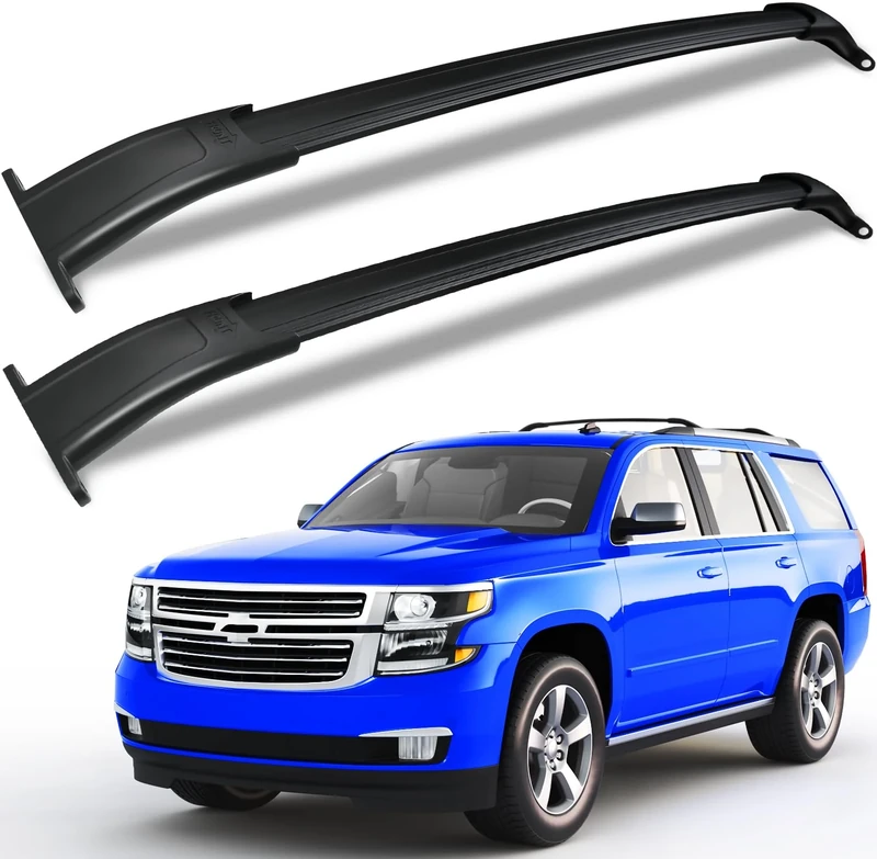 Heavy Duty 220lbs Roof Rack Cross Bars Compatible with 2015-2020 Chevrolet Suburban & Tahoe, GMC Yukon & Yukon XL, Cadillac Escalade & Escalade ESV, Aluminum Roof Rails Crossbars All Metal