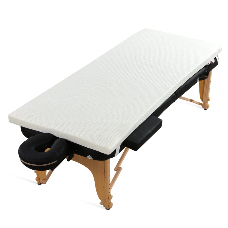 HOMBYS Memory Foam Massage Bed Mattress Topper with Removable Cover, Massage Table Mattress Topper with Elastic Bands, Non-Slip Lash Bed Cushion Only (Bed Not Included) 73"x29"x2"
