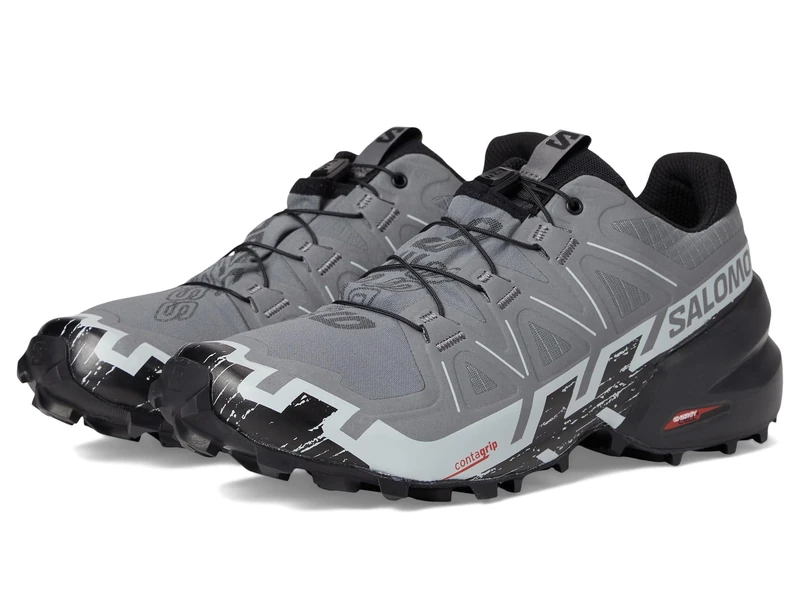 Salomon Men's Speedcross 6 Sneaker, Quiet Shade/Black/Pearl Blue, 8.5 UK