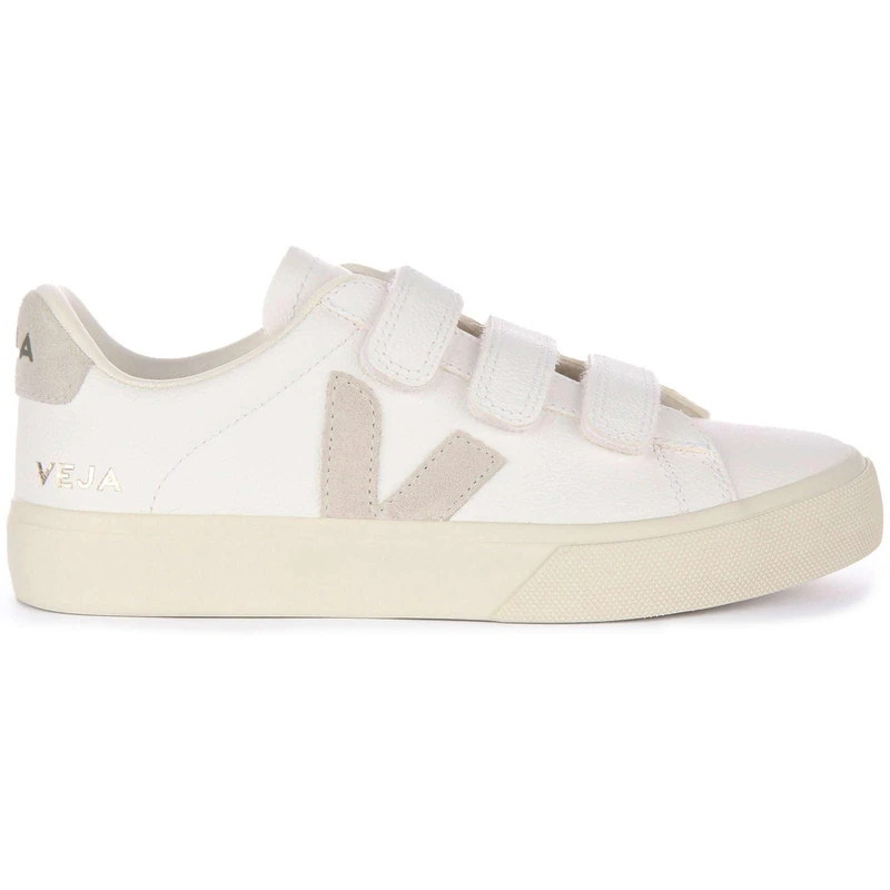 Veja Recife Men's Chromefree Leather Three Strap Trainers - Natural