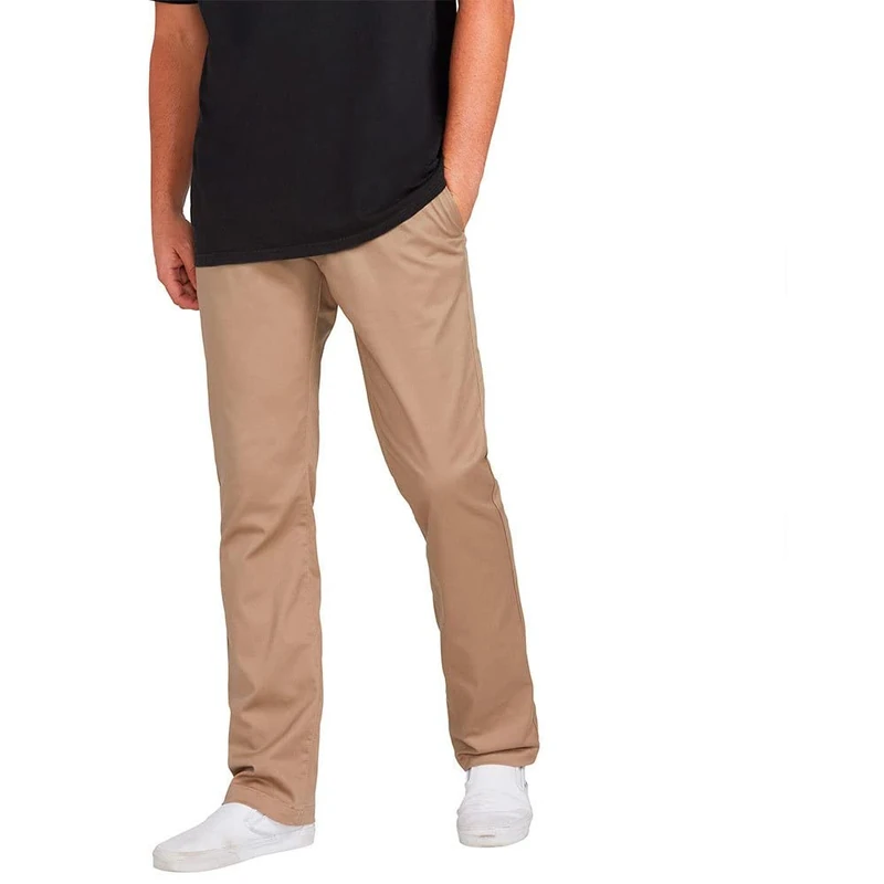 Volcom Men's Frickin Modern Fit Stretch Chino Pant, Khaki 1, 34W x 32L