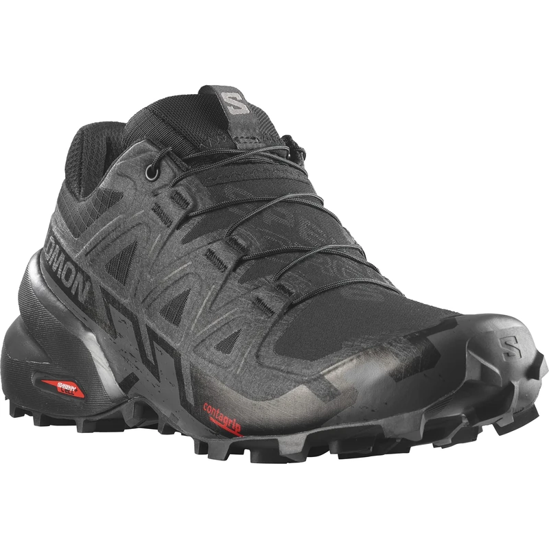 SALOMON Women's Speedcross 6 Sneaker, Black/Black/Phantom, 6 UK