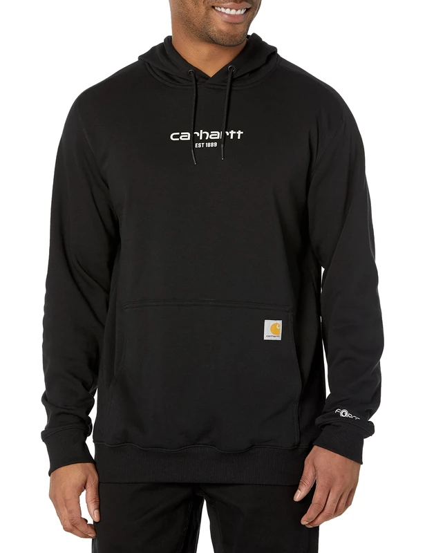 Carhartt Mens Lightweight Logo Relaxed Fit Graphic Hoodie