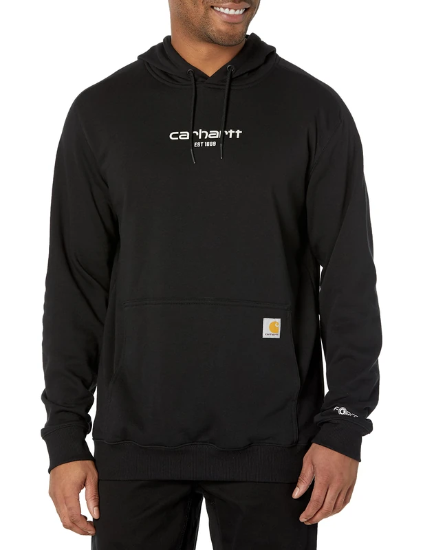 Carhartt Mens Lightweight Logo Relaxed Fit Graphic Hoodie