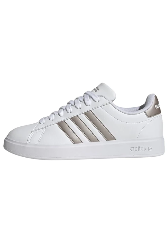 adidas Women's Grand Court 2.0 Sneaker, Ftwr White Platin Met Platin Met, 7.5 UK