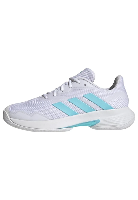 adidas Women's CourtJam Control Tennis Shoes, Cloud White/Bliss Blue/Cloud White, 5 UK