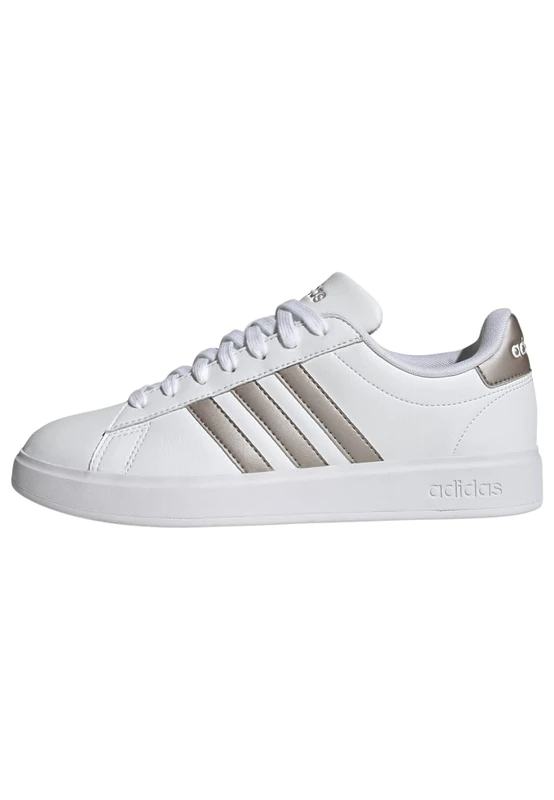 adidas Women's Grand Court 2.0 Sneaker, Ftwr White Platin Met Platin Met, 6.5 UK