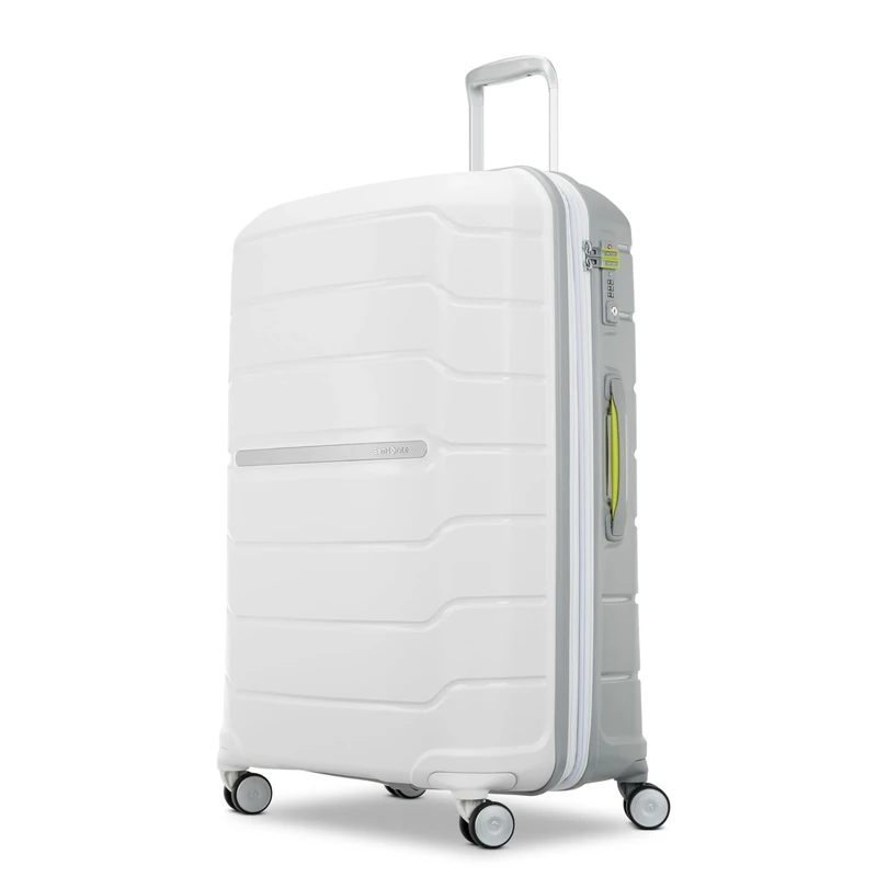 Samsonite Freeform Hardside Expandable with Double Spinner Wheels, Amethyst Purple, 2-Piece Set (21/28), White/Grey, Checked-Medium 24-Inch, Freeform Hardside Expandable with Double Spinner Wheels