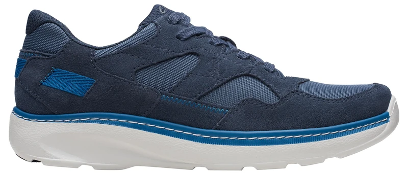 Clarks Men's Chartlite Goal Sneaker, Navy Combi, 8 UK