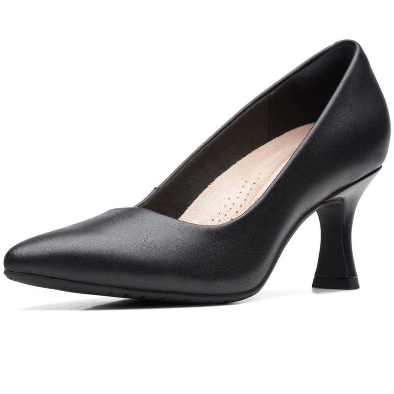 Clarks Women's Kataleyna GemPump, Black (Black Leather), 4.5 UK