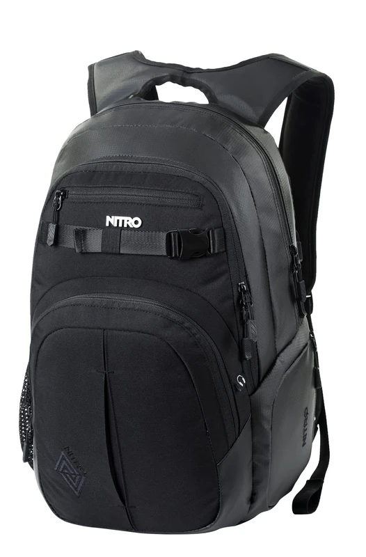 Nitro Chase Backpack, School Backpack with Organiser, School Bag, Daypack with 17 Inch Laptop Compartment, Tough Black, TOUGH BLACK, Rucksack