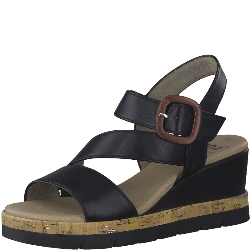 Jana Softline Women's 8-8-28370-20 Heeled Sandal, Black, 5 UK - Image 1