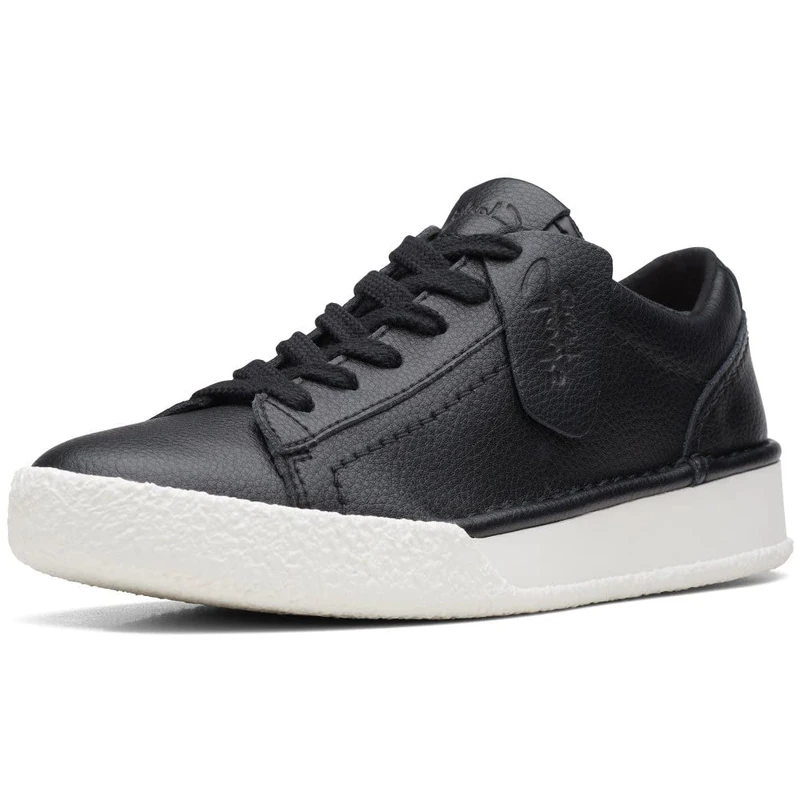 Clarks Women's Craft Cup Walking Trainers, Black (Black Leather), 37.5 EU