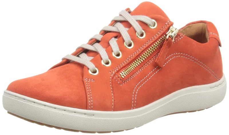 Clarks Women's Nalle Lace Sneaker, Grenadine Nubuck, 4 UK