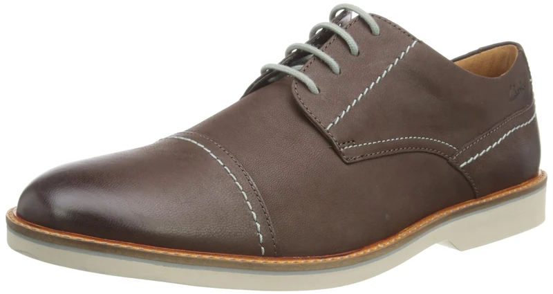 Clarks Men's Atticus Lt Cap Oxford, Dark Brown Lea, 7 UK