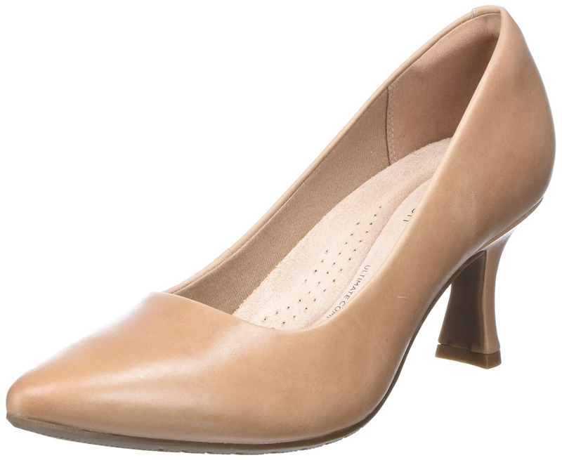 Clarks Women's Kataleyna Gemstone Pumps, Warm Beige Lea, 6.5 UK