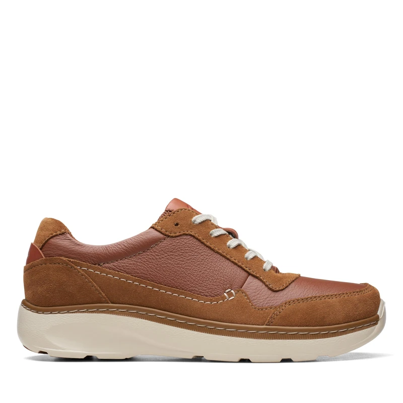 Clarks Men's Chartlite Move Trainers, Dark Tan Leather, 10 UK