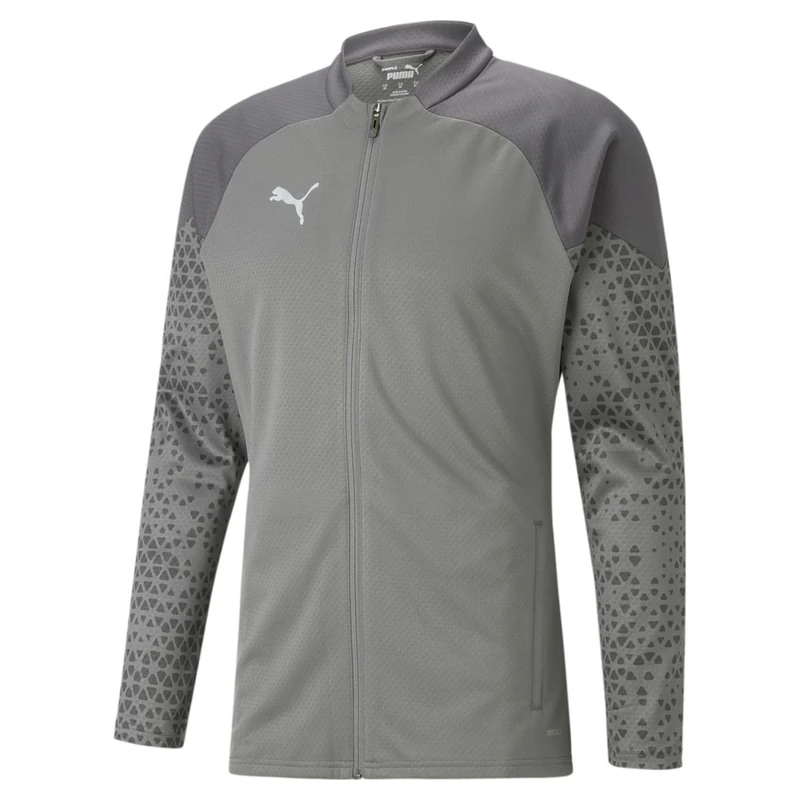 PUMA Men's Teamcup Training Knitted Jacket, Flat Medium Gray, XL