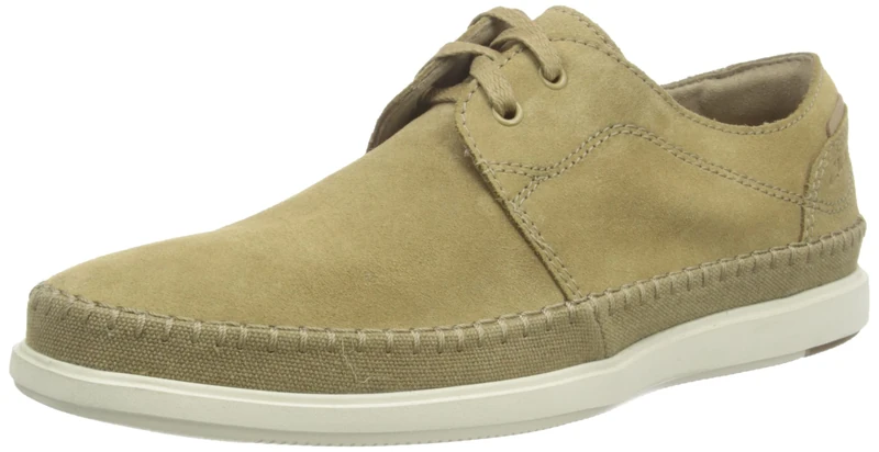 Clarks Men's Bratton Lo Boat Shoe, Sand Suede, 6.5 UK
