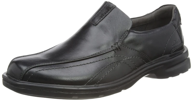 Clarks Men's Gessler Step Slippers, Black (Black Leather), 9.5 UK - Image 1