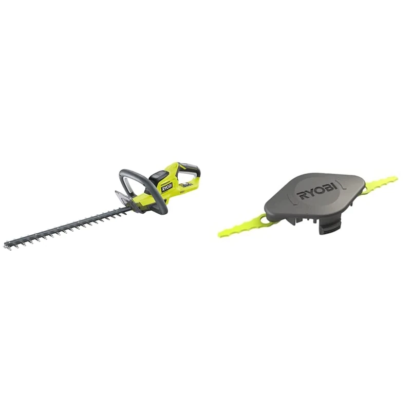 Ryobi OHT1845 18V ONE+ Cordless 45cm Hedge Trimmer (Body Only) & Double Serrated Blades Head for RAC155 Edger Black