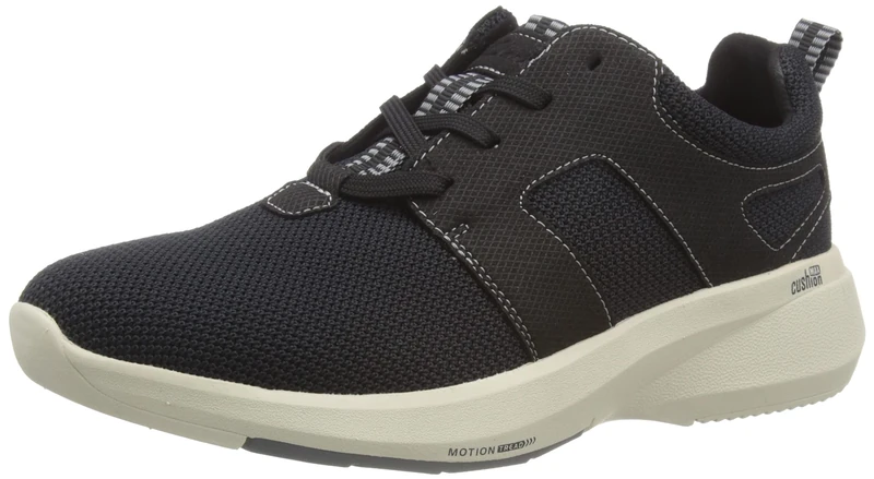 Clarks Men's Lehman Tie Trainers, Black, 42 EU Weit