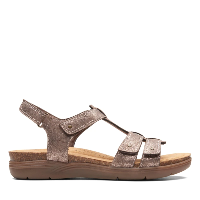 Clarks Women's April Cove Sports sandal, Metallic Bronze, 2.5 UK