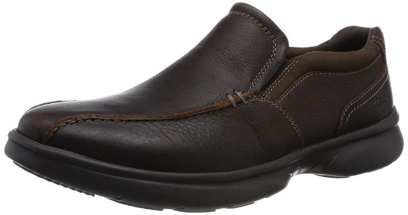 Clarks Men's Bradley Step Loafer, Brown Tumb, 10.5 UK