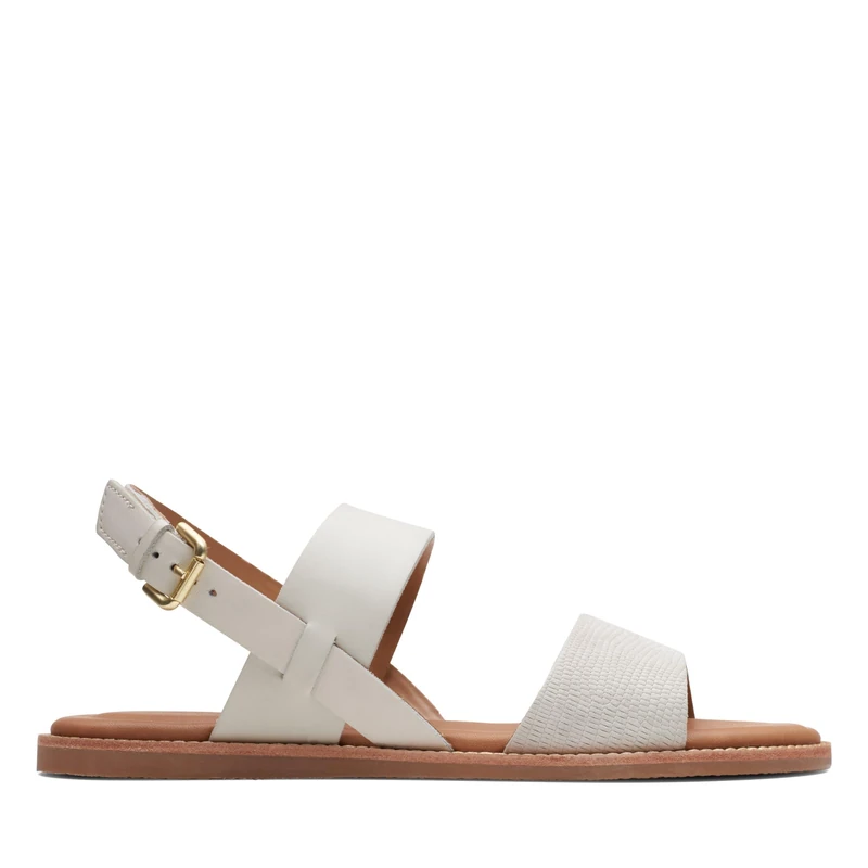 Clarks Women's Karsea Strap Sandal, White Combi, 37.5 EU, White Combi, 5.5 UK