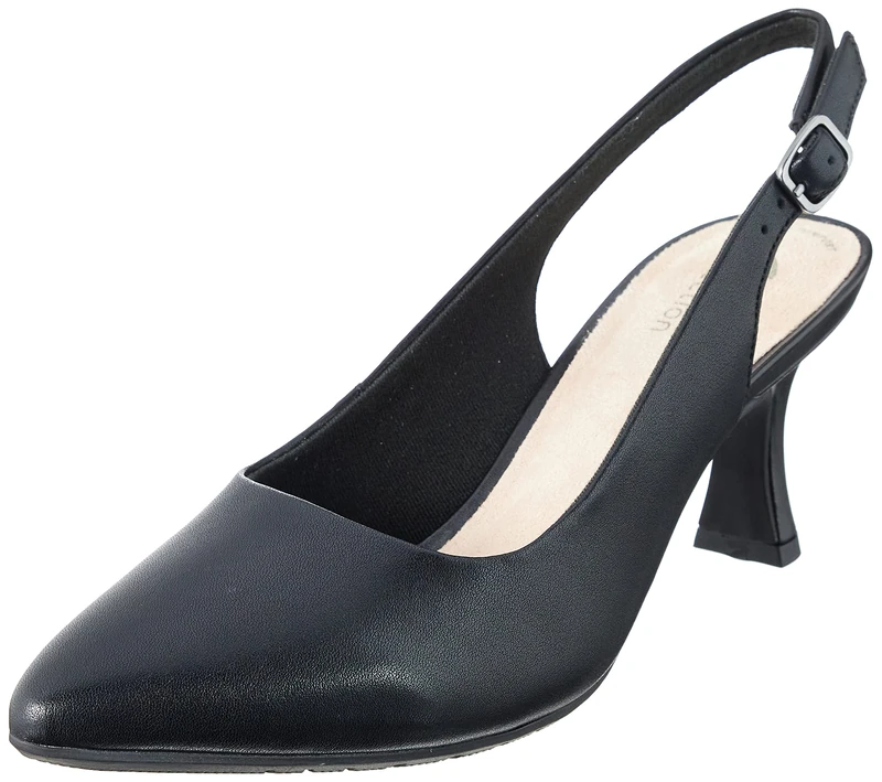 Clarks Women's Kataleyna Step Pump, Black Black Leather, 3.5 UK