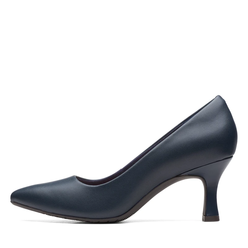 Clarks Women's Kataleyna Gem Pump, Navy Leather, 5.5 UK
