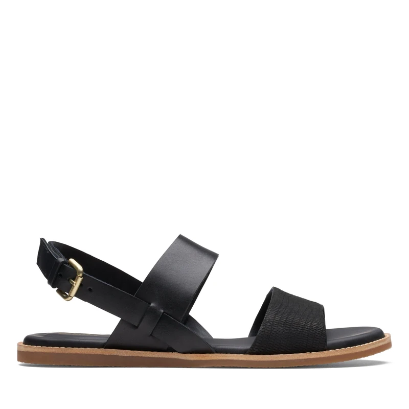 Clarks Women's Karsea Strap Sandal, Black Combi, 4.5 UK